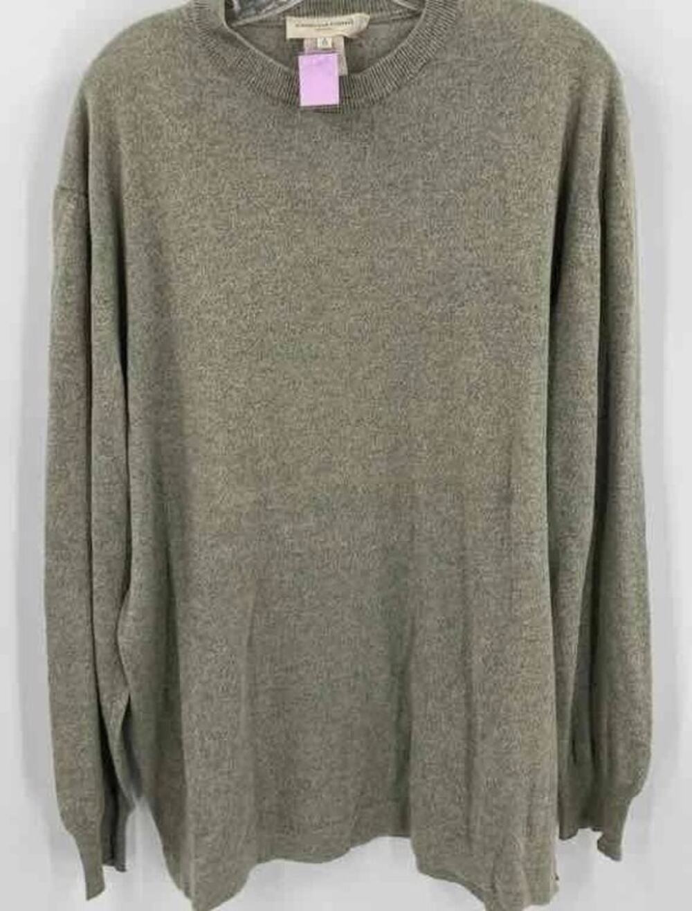 PRONTO UOMO Gray Crew Neck Pullover Sweater Mens 52L Big Tall Soft Knit